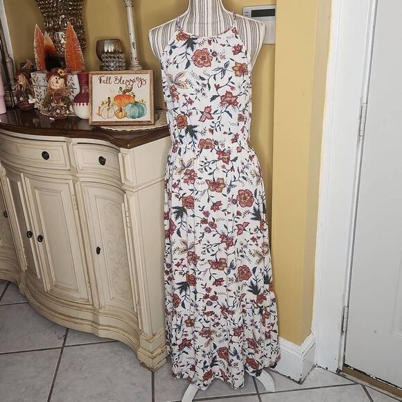 Old Navy floral tiered maxi dress women's size M - Picture 2 of 6